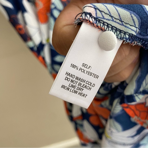 Lulus Pretty Poppies Navy Blue Floral Print Sheer Midi Dress EUC Size - S - Picture 13 of 13